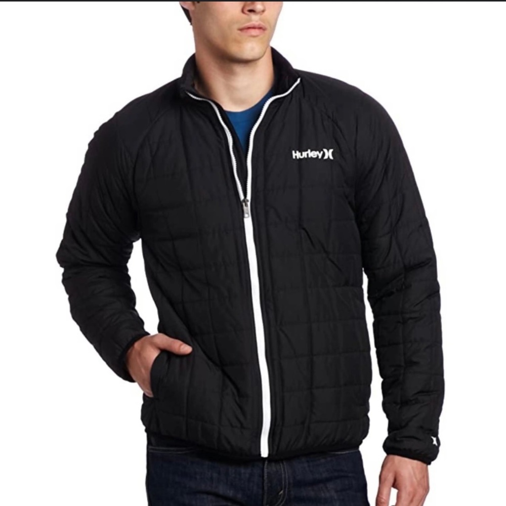 ORANGE Hurley Men’s Outer Edge Down Jacket Size Large, down jacket, puff coat
